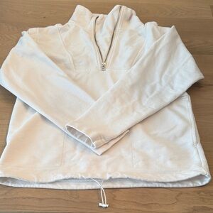 Women’s Cream Half-Zip Pullover Hoodie